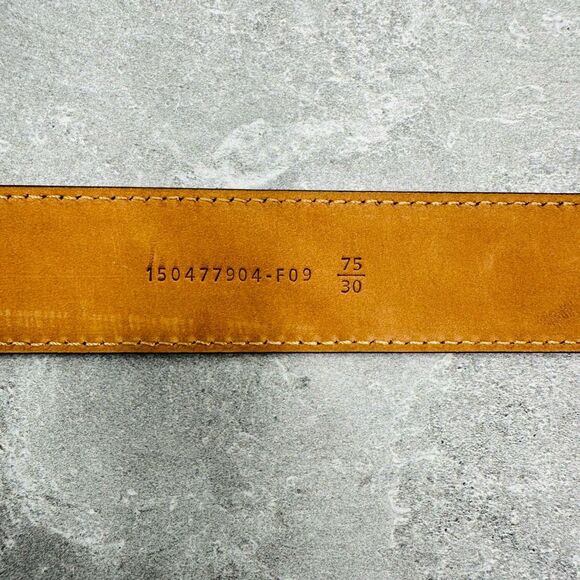 Fendi Monster Black & Gold Bug Eye Buckle Calf Skin Leather Belt Size 75 cm 30 i